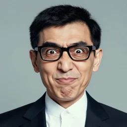 borat is making a very funny face, portrait, art by artgerm
