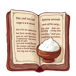 illustration of a medieval magazine about salt