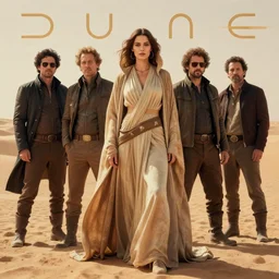 masterpiece full body portrait of a beautiful  Fremen woman on Dune, by Edgar Maxence and Ross Tran and Michael Whelan and Gustav Klimpt