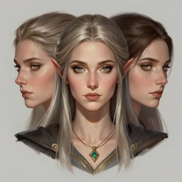 A detailed digital art head on symmetrical fanart portrait of a distinguished elven woman  by Charlie bowater and lise deharme wlop,  critical role