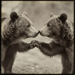 the earliest known photograph of the bear helping hand, Colorado 1929