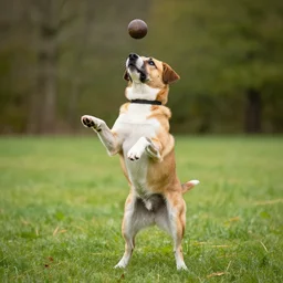 a dog juggling