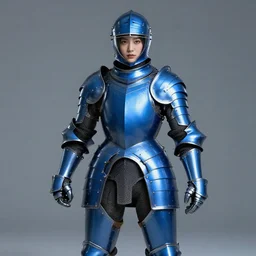 a young woman in blue full plate armor in a dramatic pose. the armor glows, bursting with light from the decoration. clean cel shaded vector art. shutterstock. behance hd by lois van baarle, artgerm, helen huang, by makoto shinkai and ilya kuvshinov, rossdraws, illustration, art by ilya kuvshinov