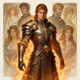 fire warrior wearing warrior clothes, diffuse lighting, fantasy, intricate, elegant, highly detailed, lifelike, photorealistic, digital painting, artstation, illustration, concept art, smooth, sharp focus, art by john collier and albert aublet and krenz cushart and artem demura and alphonse mucha and greg rutkowski