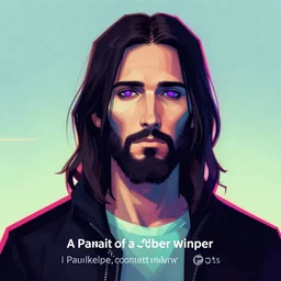 « a portrait of a cyberpunk jesus, a character portrait by paul kelpe, reddit contest winner, sots art, ilya kuvshinov, 2 d game art, parallax »