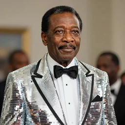 A still of Robert Mugabe wearing a disco suit in Saturday Night Fever