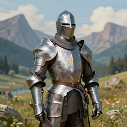 a portrait of a fantasy knight in a scenic environment, by andreas rocha, colorful