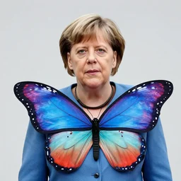 angela merkel wear a butterfly costume