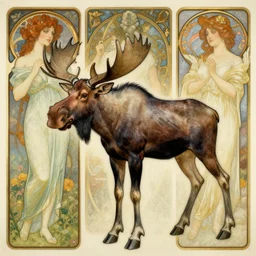 electric moose. art by artgerm and greg rutkowski and alphonse mucha and tomacz alen kopera.