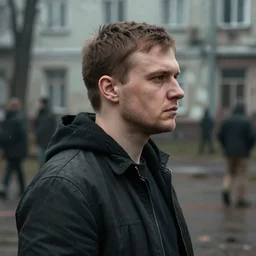 profile picture of an oppositional political activist in a dystopian russia
