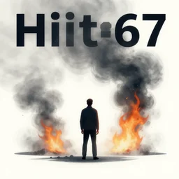 ( ( dither ) ), editorial illustration. a portrait of a lone man standing in habitat 6 7, burning, smoke, fog, modern art deco, colorful, mads berg, karolis strautniekas, halftoned, rich grainy texture, finely detailed, dynamic composition, wide angle, intricate, risograph, unreal engine