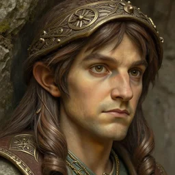 close up of hobbit, deep focus, d & d, fantasy, intricate, elegant, highly detailed, digital painting, artstation, concept art, matte, sharp focus, illustration, hearthstone, art by artgerm and greg rutkowski and alphonse mucha