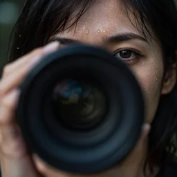 macro lens woman face wet short depth of field contrast moody lighting slow shutter speed sarah moon