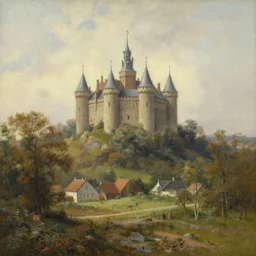 landscape painting of kasteelberg