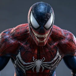 Spiderman as venom,muscle extremely detailed, fantastic details full face, mouth, trending on artstation, pixiv, cgsociety, hyperdetailed Unreal Engine, optimization 4k 8k ultra HD, WLOP