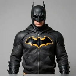 photorealistic batman is wearing a hoodie. hyperdetailed photorealism