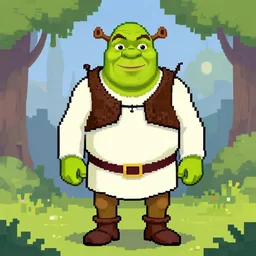 shrek, pixel art