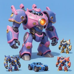 game asset of vehicles and mech, big medium small, zerg hydralisk, in gouache detailed paintings, props, stylized, 2 d sprites, kitbash, arcane, overwatch, blue and pink color scheme, 8 k, close up