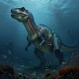 epic professional digital art of hungry aquatic 🐊🦖 underwater, faint blue moody atmospheric lighting, underwater life, painted, intricate, detailed, detailed, foreboding, by leesha hannigan, wayne haag, reyna rochin, ignacio fernandez rios, mark ryden, iris van herpen,, epic, stunning, gorgeous, much wow, cinematic, masterpiece.