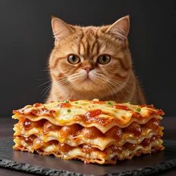 lasagna garfield the cat, made of lasagna, hyper detailed, digital art, artstation, cinematic lighting, studio quality, smooth render, by caravaggio, artgerm, greg rutkowski