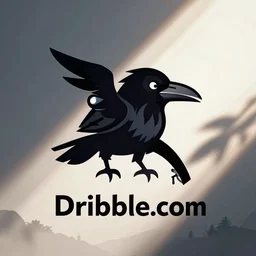 Raven, logo, trending on dribbble.com mascot