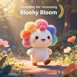 an incredibly adorable and abstract little character goes on a fun little adventure, digital art, bloom, professional animation, heartwarming