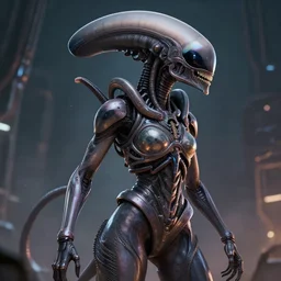 epic professional digital art of stunningly gorgeous female starship xenomorph, by leesha hannigan, iris van herpen, artstation, cgsociety, wlop, epic, much wow, much detail, gorgeous, detailed, masterpiece
