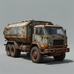 concept art of a rusty sci - fi truck, by simon stalenhag