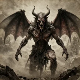 a old picture of the demon that will destroy the world