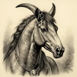 Portrait of a male dnd centaur, intricate drawing, by Clyde Caldwell, artstation, moebius comic, hyper detailed, cinematic