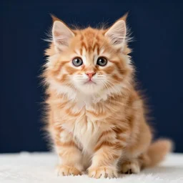 cute fluffy orange tabby kitten, award winning