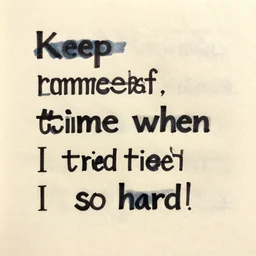 Keep that in mind, I designed this rhyme to remind myself of a time when I tried so hard