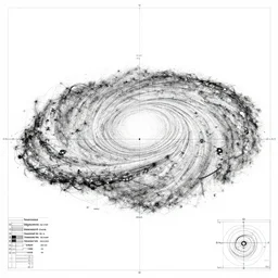 detailed blueprint of the galaxy