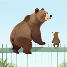 a bear climbing a fence by bob clampett and eyvind earle