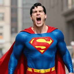 Superman yelling yelling