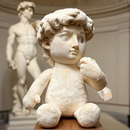 plush toy of david by michelangelo