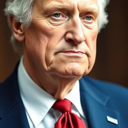 facial portrait of george washington, windsor knot tie, blue suit, red tie, iq 4, f / 1. 4, iso 2 0 0, 1 / 1 6 0 s, 8 k, sense of depth, in - frame, 2 0 2 2