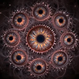recursive fractal eyes, repeating leye, fractal insane, intricate, highly detailed, digital painting, artstation, concept art, smooth, sharp focus, illustration, unreal engine 5, 8 k, art by artgerm