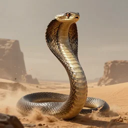 menacing giant king cobra, desert, amazing masterclass portrait, hearthstone splash art, deiv calviz, splash art, natural light, elegant, intricate, fantasy, atmospheric lighting, by greg rutkowski, hearthstone splash art, hd wallpaper, ultra high details, cinematic composition, professional master piece made in one year