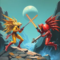 1 9 7 9 retro box art nes. commodore 6 4. samus vs metroid. artgerm. coherent. keith parkinson. oil on canvas