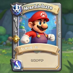 Mario as a hearthstone card