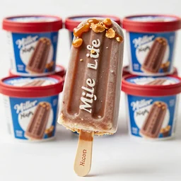 miller high life released a cheap pub flavored ice cream, the product combines beer, peanut chips, tobacco smoke flavor, caramel and dark chocolate sauce, one popsicle contains 5 % alcohol and is sold in packs of six.