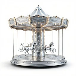 melting chrome swirling carousel