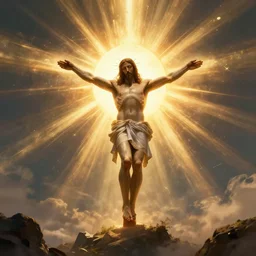 futuristic rapture jesus christ sun rays second coming revelations beautiful concept art