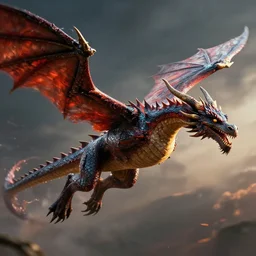 an epic flying dragon, cinematic, volumetric lighting, hdr