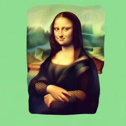 the mona lisa in a cartoon style
