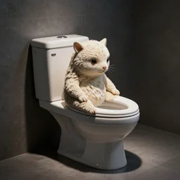 a toilet creature. a living toilet