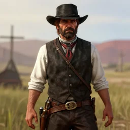 Chief Keef in red dead redemption 2 4K quality digital art