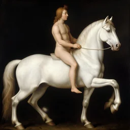 an renaissance painting of a human and horse hybrid