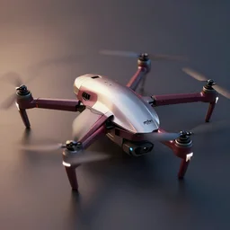 concept art for a quadcopter drone, maroon accents, metallic reflections, gorgeous soft lighting, cyberpunk, star citizen, trending on artstation, smooth, origin jumpworks, dji top down view